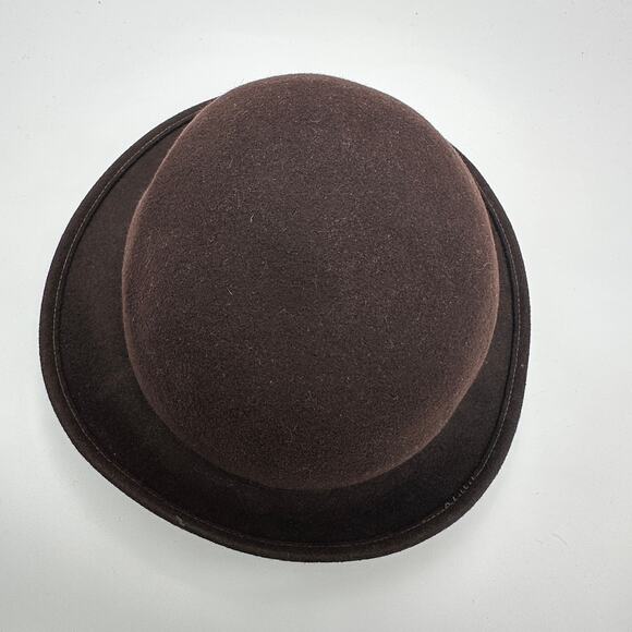 Vintage Robinson’s California Hat Womens Size 22 Brown Fawn Tra Felt Wool - Picture 5 of 12